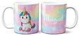 Personalised Cute Unicorn Magical Multi Colour Kids Coffee Mug Gift 11oz Ceramic