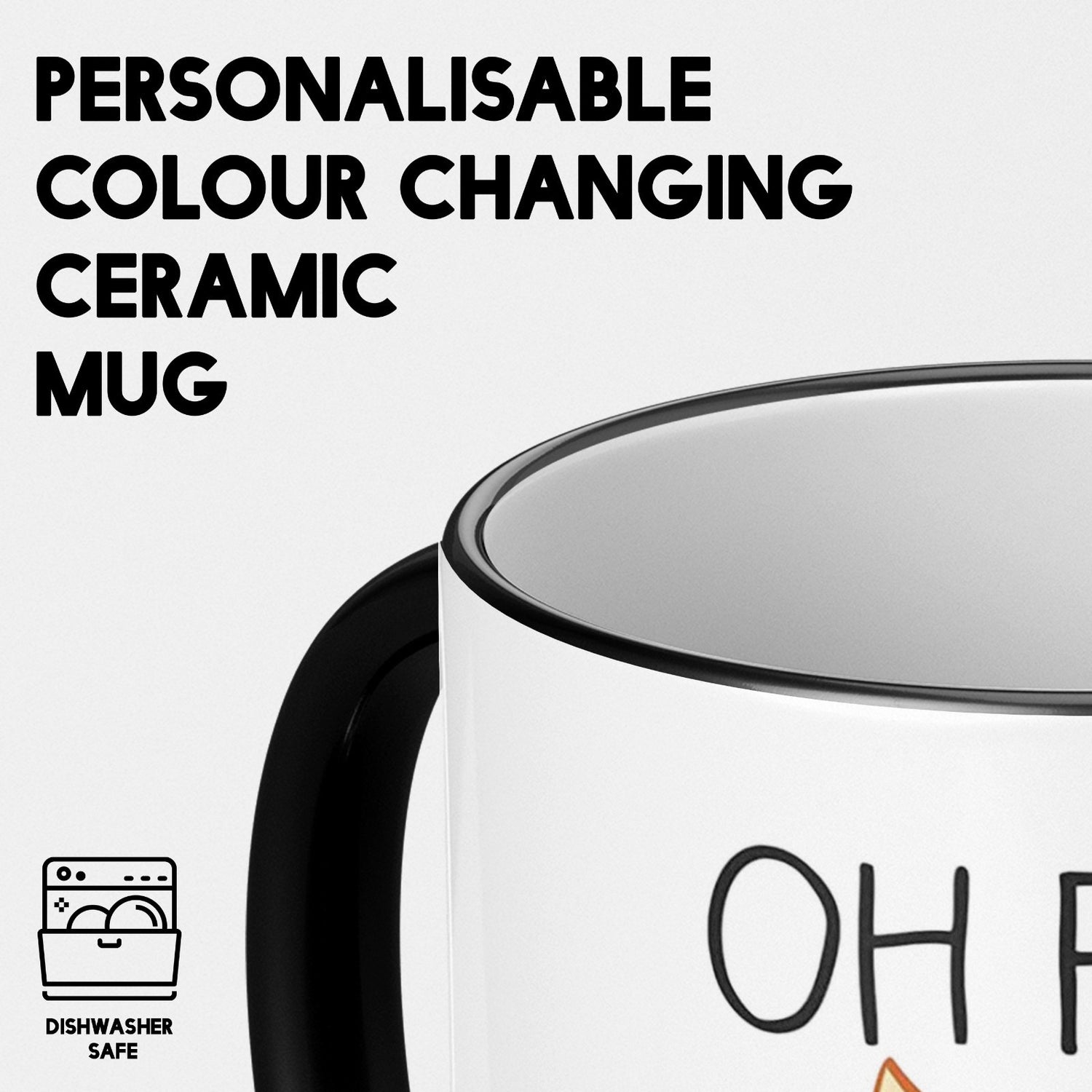 Oh For Fox Sake Heat Sensitive Magic Colour Changing Mug Novelty Drink Cup