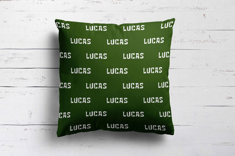 Personalised Any Name Customised Text Coloured Soft Square Filled Cushion Throw