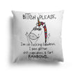 Unicorn Pee Glitter Rude Funny Novelty Custom Square Filled Cushion Decor Gift