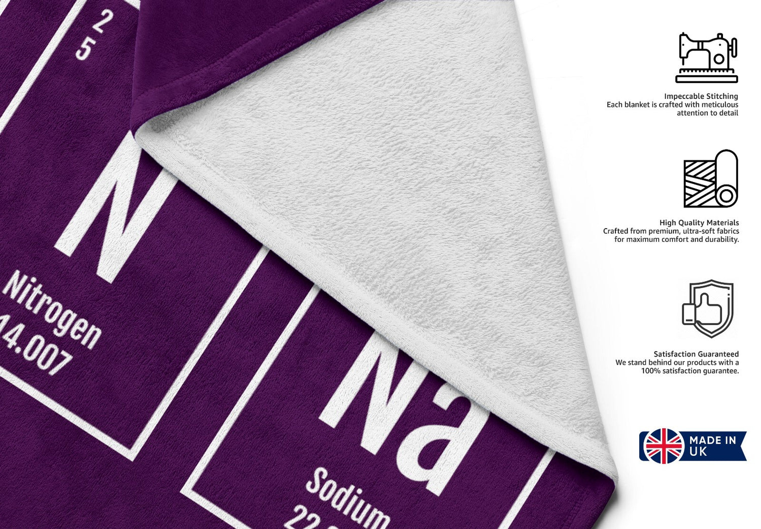 Personalised Science Chemical Periodic Colour Absorbent Beach Bath Sheet Towel