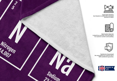 Personalised Science Chemical Periodic Colour Absorbent Beach Bath Sheet Towel