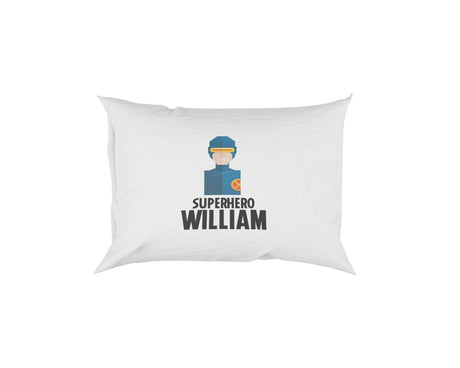 Superhero Personalised Name Kids Boys Soft Pillowcase Pillow Cover Gift Bedroom