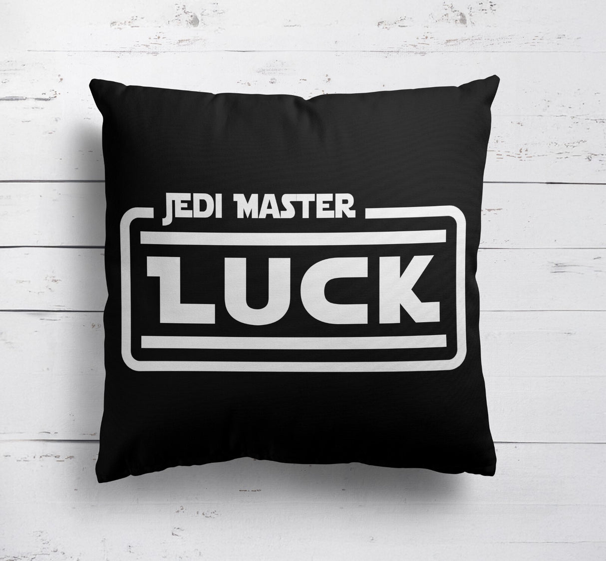 Jedi Star Wars Theme Inspired Personalised Name Square Fill Zip Cushion Throw