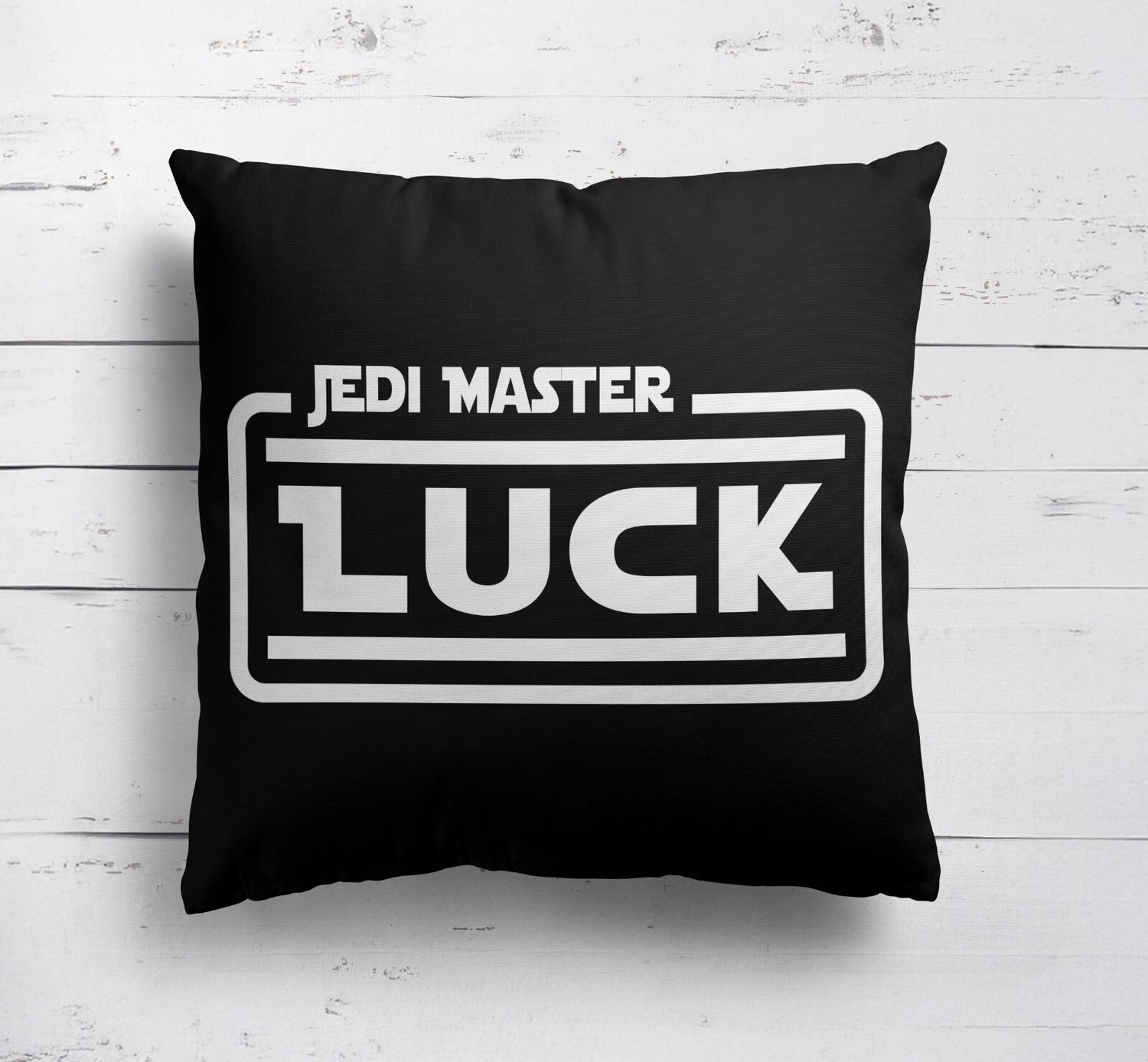 Jedi Star Wars Theme Inspired Personalised Name Square Fill Zip Cushion Throw