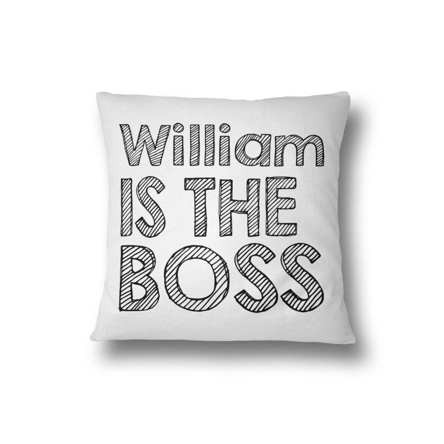 Set of 2 His & Hers The Real Boss Novelty Funny Personalised Filled Soft Cushion