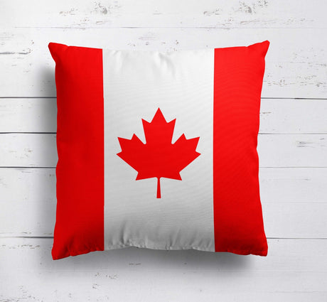 Canada Flag Canadian Design Filled Square Cushion - Decorative Throw Gift Size