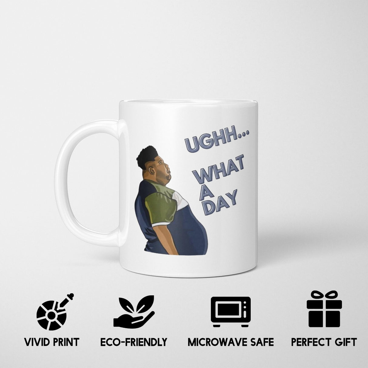 Harvey What A Day Rude Funny Cheeky Gift Coffee Tea Mug + Coaster Option Him Her