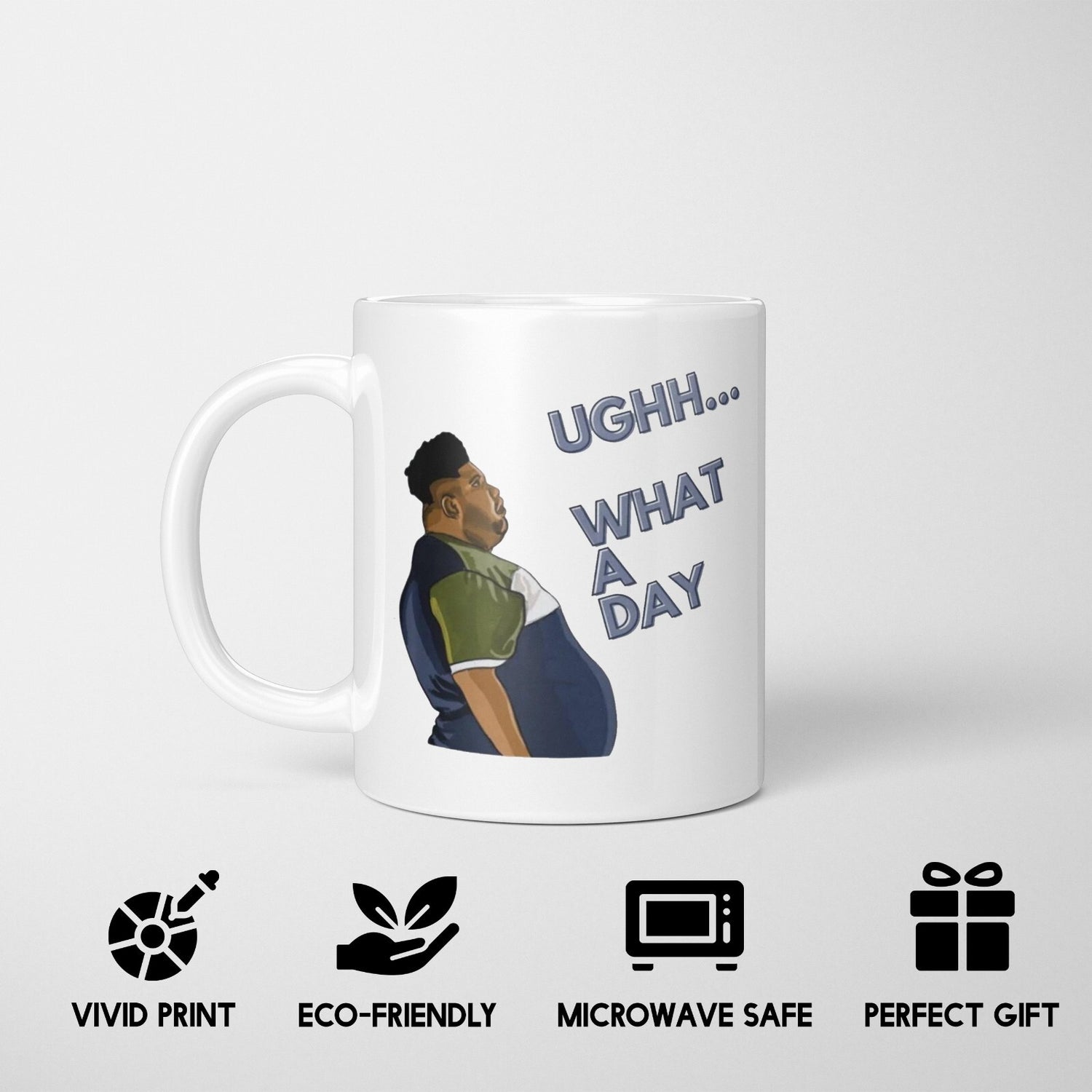 Harvey What A Day Rude Funny Cheeky Gift Coffee Tea Mug + Coaster Option Him Her