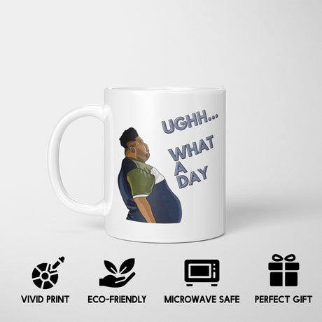 Harvey What A Day Rude Funny Cheeky Gift Coffee Tea Mug + Coaster Option Him Her