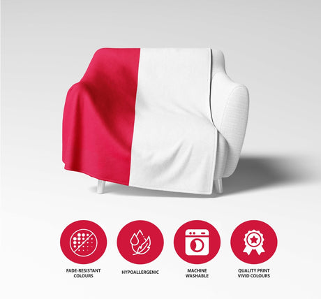 Poland Flag Polish Fleece Blanket Home Decor Throw Gift Custom Made Soft Warm