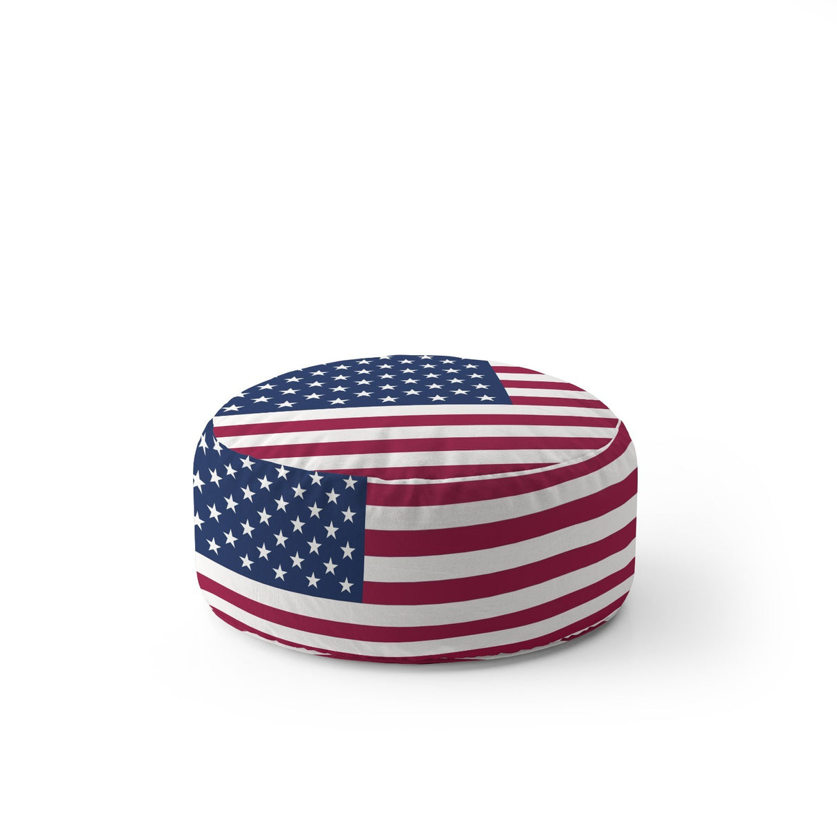 USA Flag America Ottoman Filled Pouffe Footrest Washable Cover Custom Made Gift