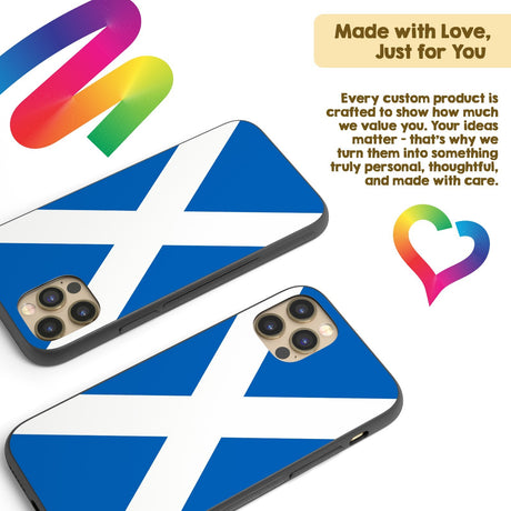 Scotland Flag Scottish Cross Custom Printed iPhone Protect Case Black TPU Cover