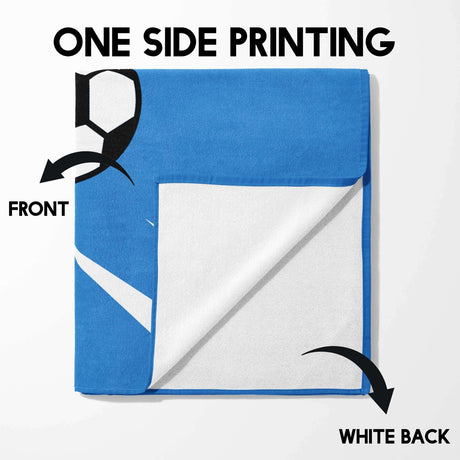 Personalised Custom Name Colour Football Strike Absorbent Beach Bath Sheet Towel