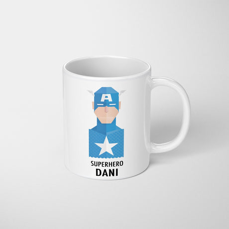 Superhero Personalised Name Kids Tea Coffee Drink Mug Gift Mug Set Coaster Cup