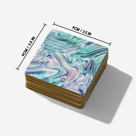 Liquid Marble Custom Design Coffee Tea Mug + Coaster Option Gift For Him Her