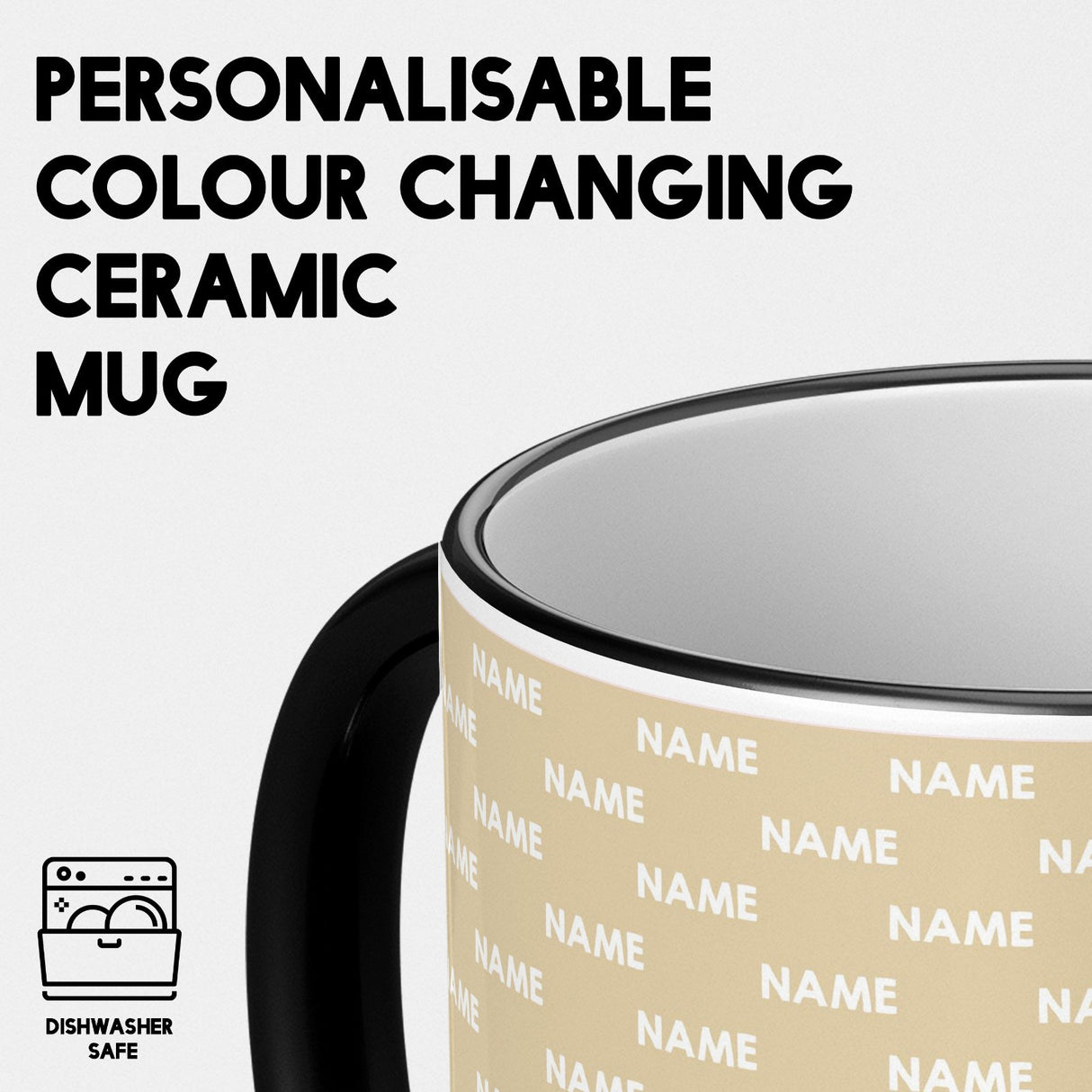 Personalised Custom Name Heat Sensitive Magic Colour Changing Mug Novelty Cup