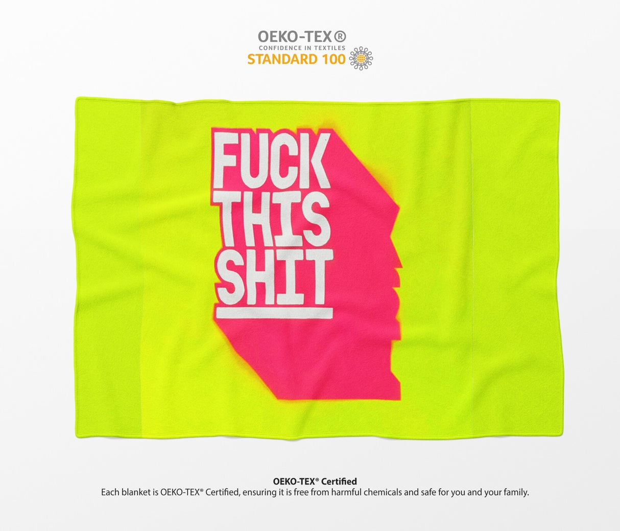 F*ck This Sh*t Rude Custom Any Colour Novelty Fleece Mink Blanket Throw Gift