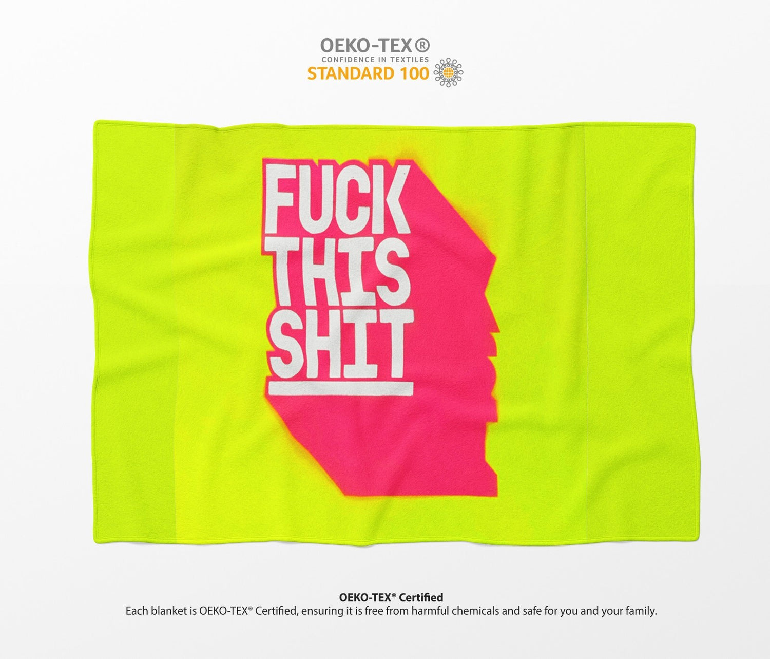 F*ck This Sh*t Rude Custom Any Colour Novelty Fleece Mink Blanket Throw Gift