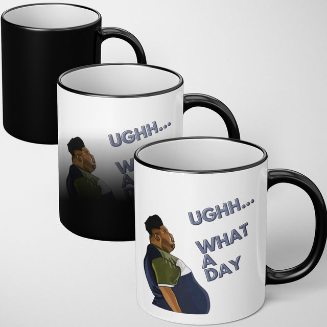 Harvey What A Day Heat Sensitive Magic Colour Changing Mug Novelty Drink Cup