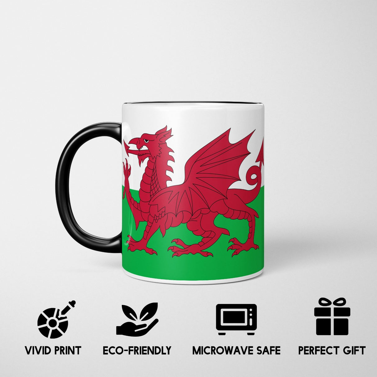Wales Flag Welsh Dragon Heat Sensitive Magic Colour Changing Mug Novelty Cup