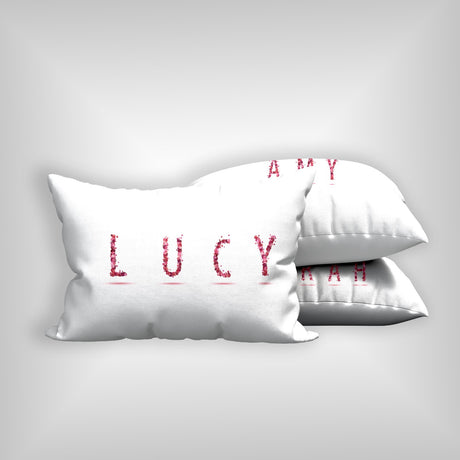 Personalised Name Pink Rose Petals Customised Printed Soft Pillowcase Pillow