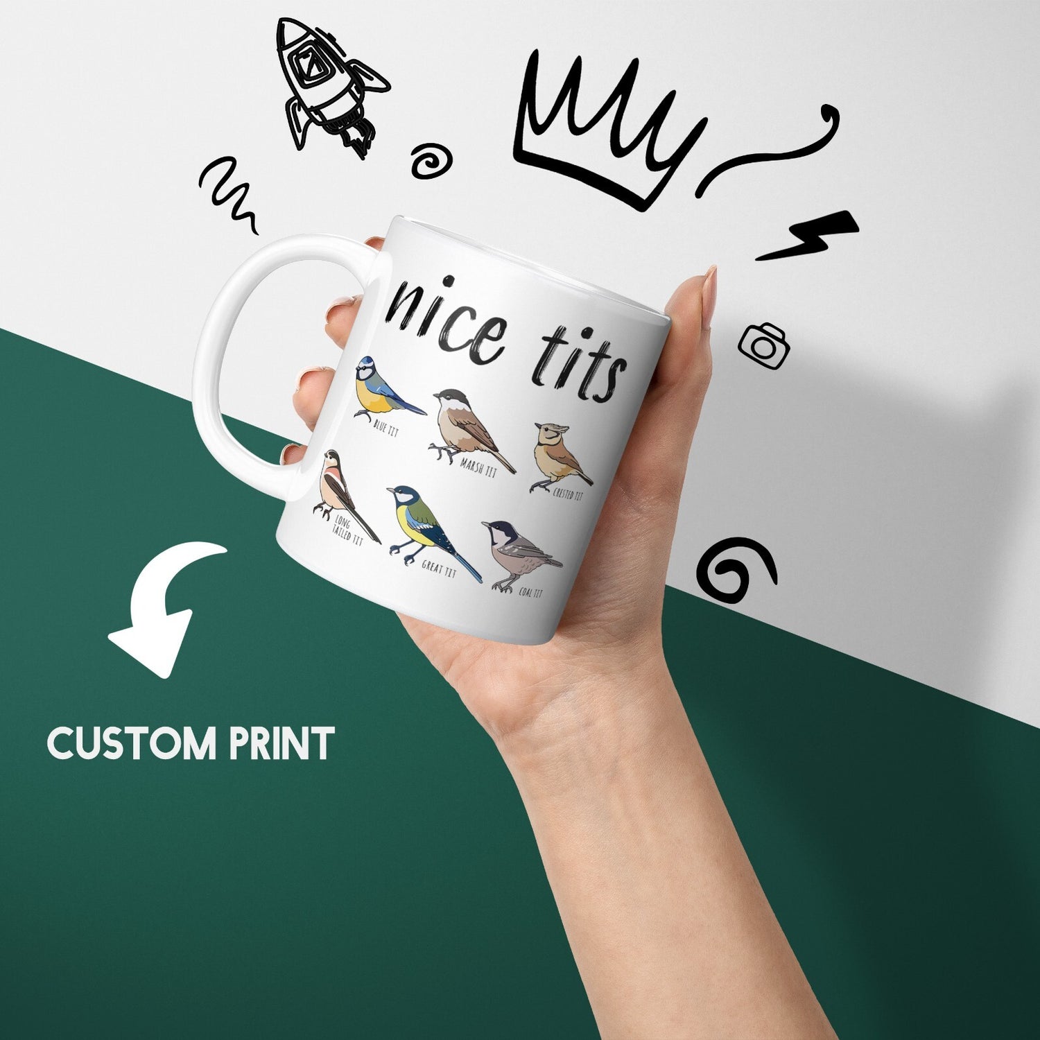 Nice Birds Bird Prank Funny Cheeky Novelty Tea Coffee Mug Gift Present Him Her