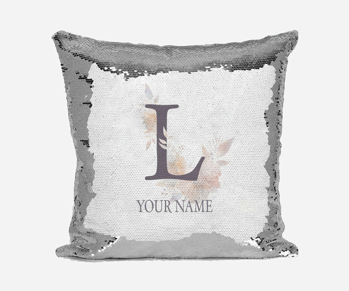 Personalised Misty Dusty Pastel Alphabet Sequin Magic Cushion Cover+Pillow Kids