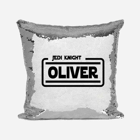 Jedi Star Wars Inspired Personalised Name Sequin Magic Cushion Cover + Pillow
