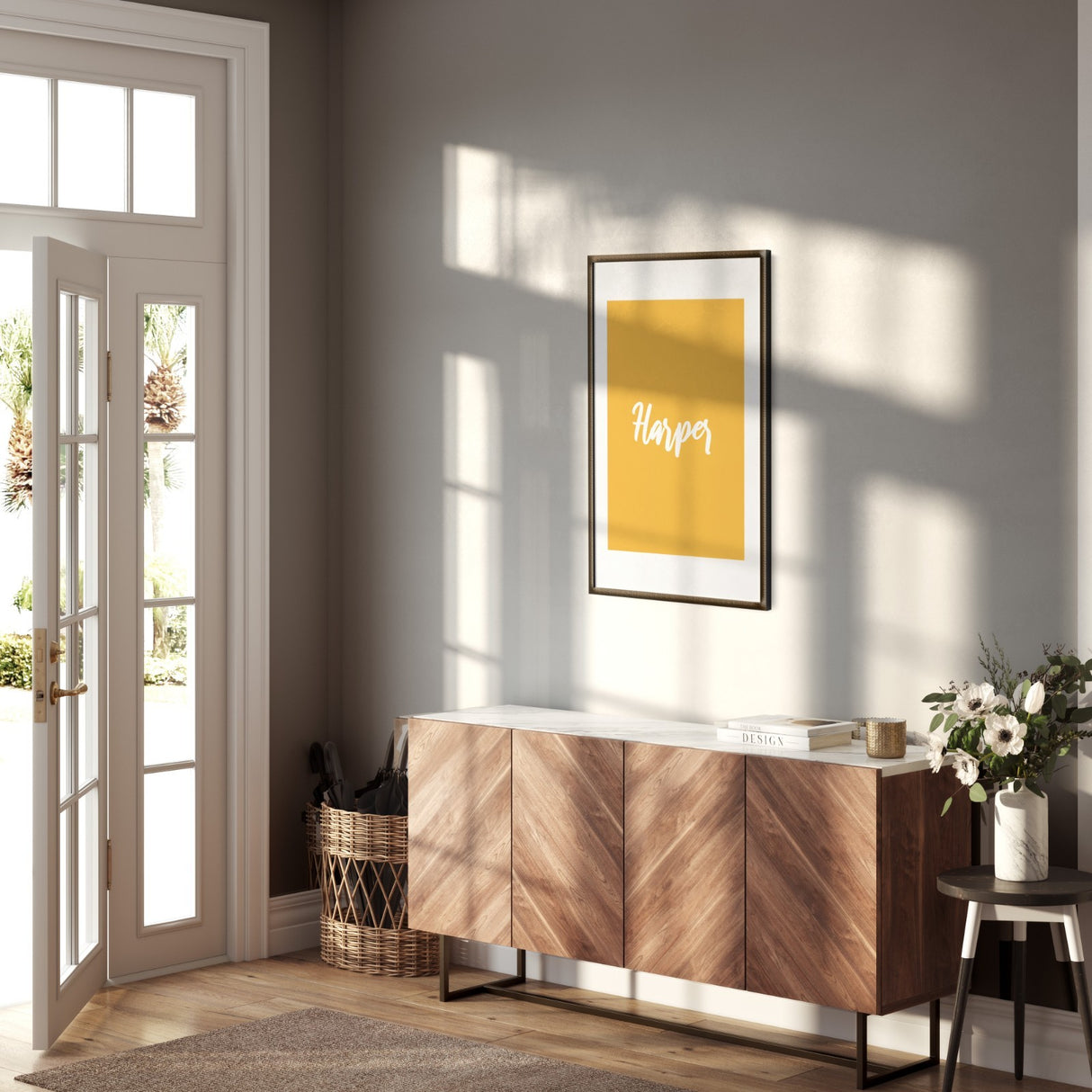 Personalised Plain + Script Font Name Custom Name Wall Art Poster Print Decor