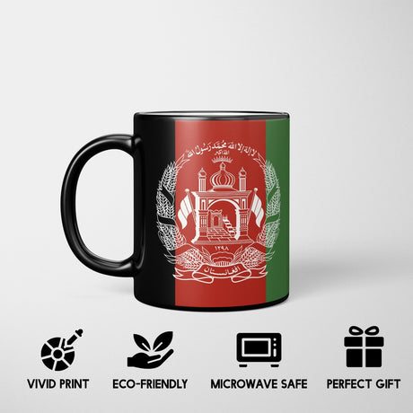 Afghanistan Flag Design Tea Coffee Gift Heat Sensitive Magic Colour Changing Mug