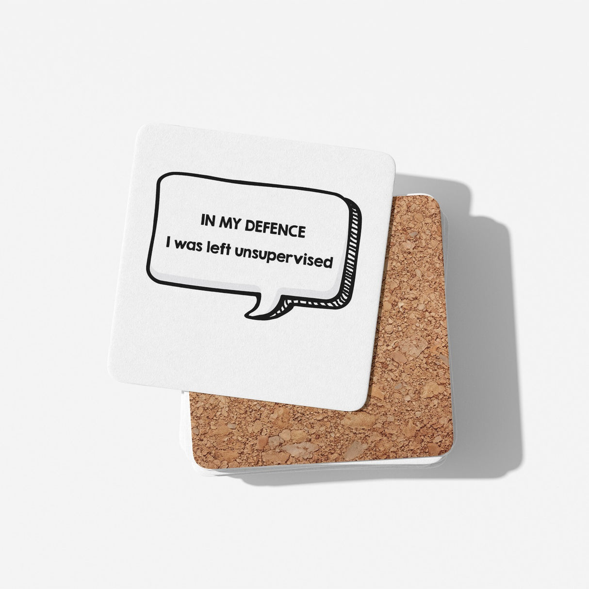 In My Defence Rude Cheeky Funny Gift Coffee Tea Mug + Coaster Option For Him Her