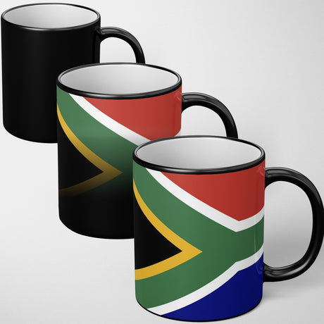 South Africa Flag SA Design Tea Gift Heat Sensitive Magic Colour Changing Mug
