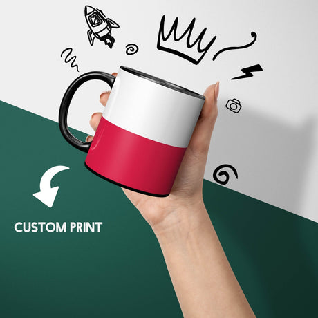 Poland Flag Polish Design Gift Heat Sensitive Magic Colour Changing Mug Novelty