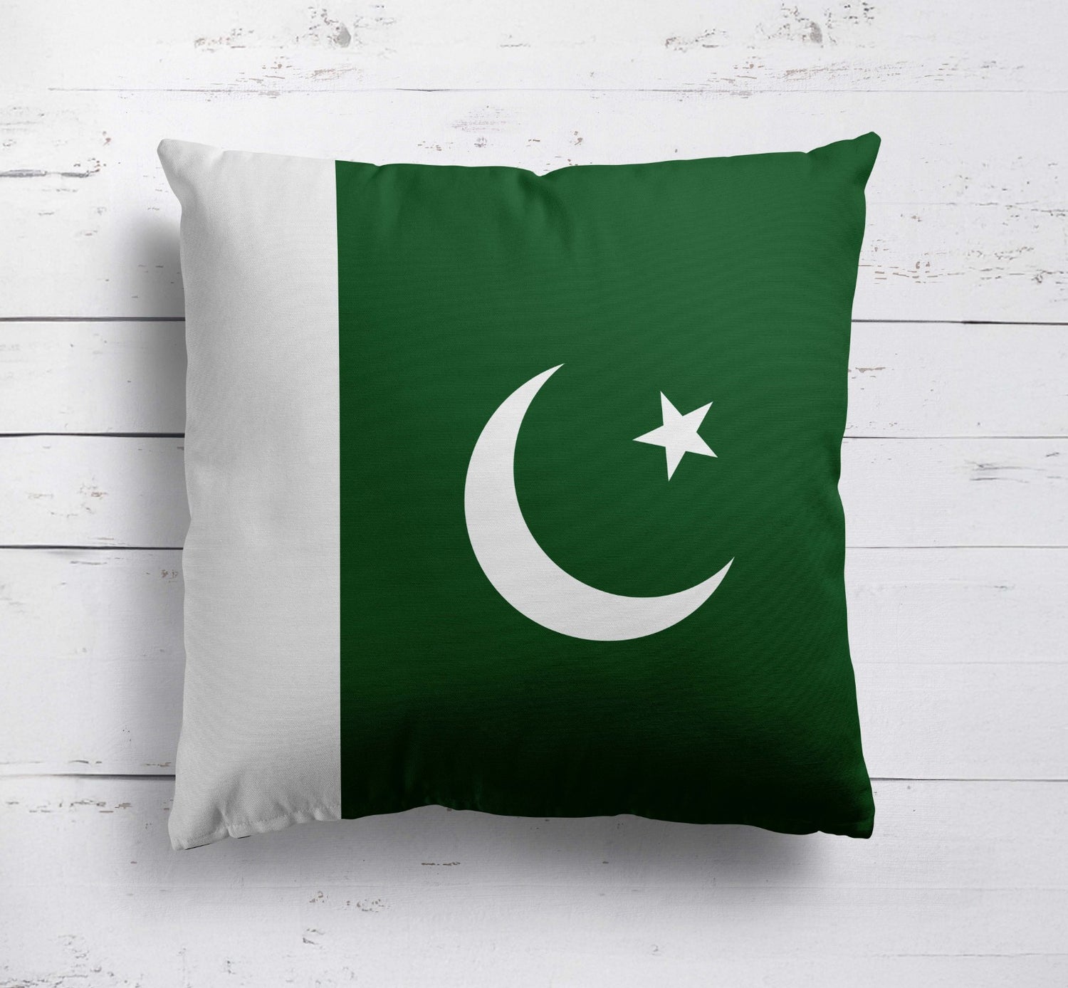 Pakistan Flag - Custom Soft Square Filled Cushion Decorative Throw Various Size