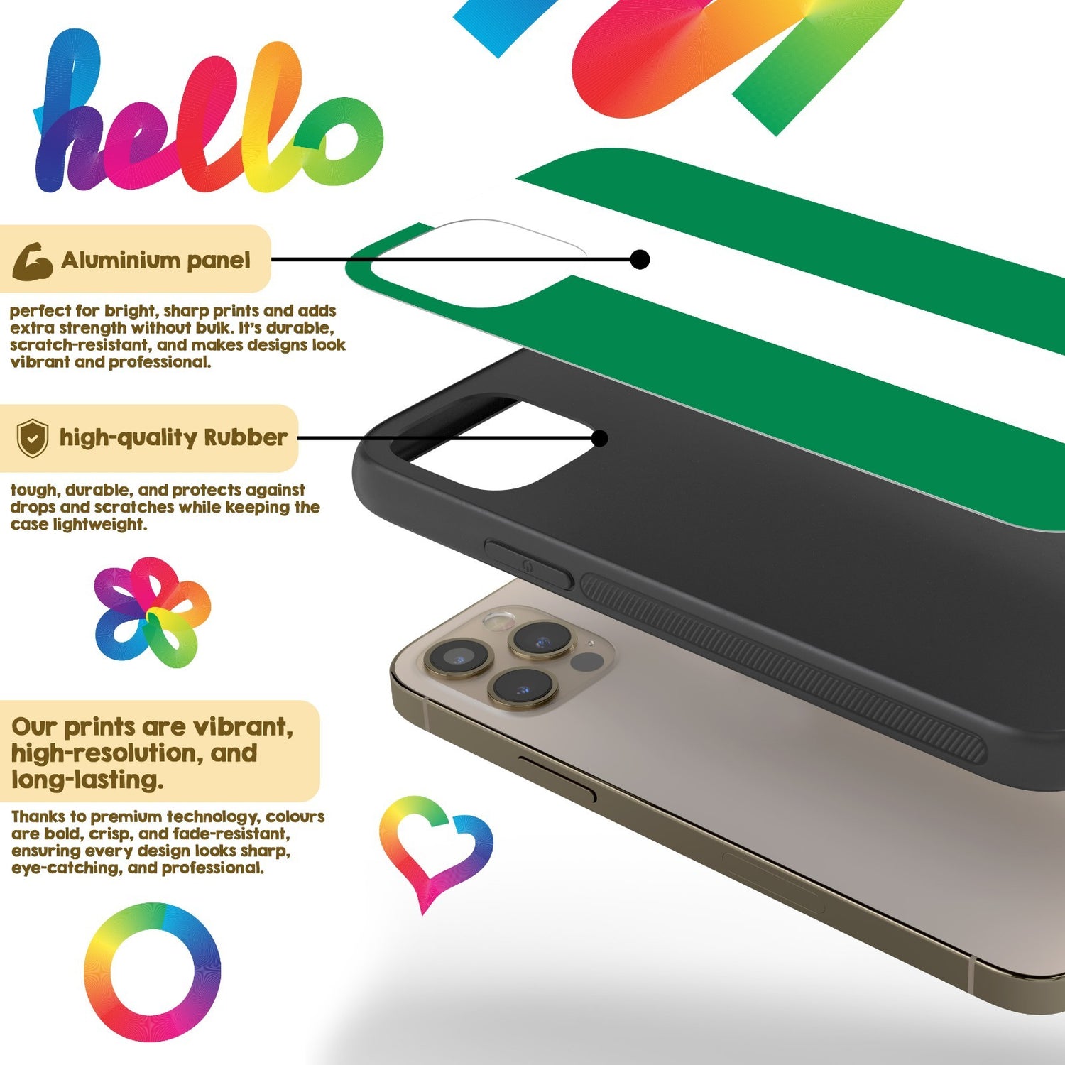 Nigeria Flag Design Printed iPhone Case - Black TPU Cover Protector Custom Gift