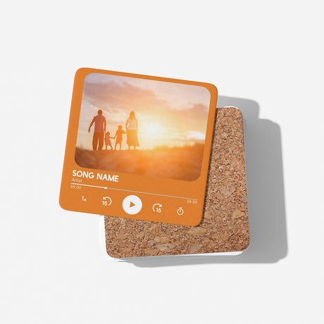 Personalised Music Player Custom Song Image Gift Coffee Tea Mug + Coaster Option