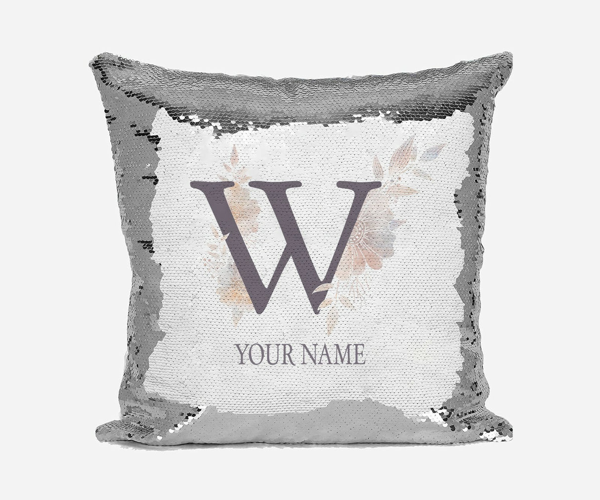 Personalised Misty Dusty Pastel Alphabet Sequin Magic Cushion Cover+Pillow Kids