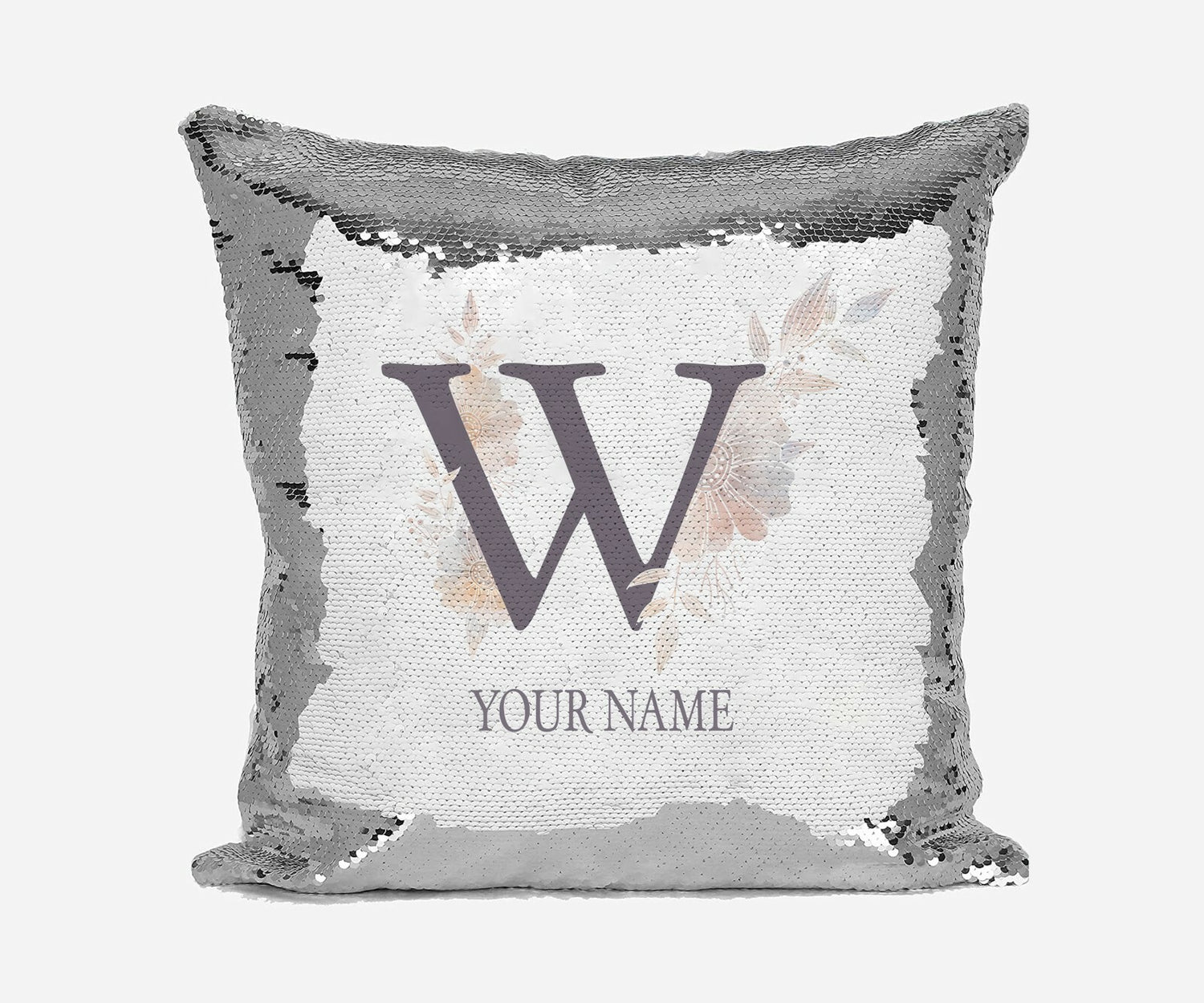 Personalised Misty Dusty Pastel Alphabet Sequin Magic Cushion Cover+Pillow Kids