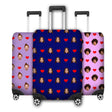 Face Cut Out All Over With Heart Luggage Cover Personalise Suitcase Wrap Unique