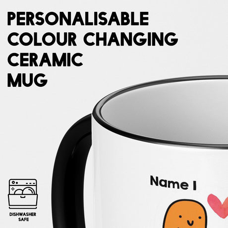 Personalised  Human Bean Heat Sensitive Magic Colour Changing Mug Novelty Cup