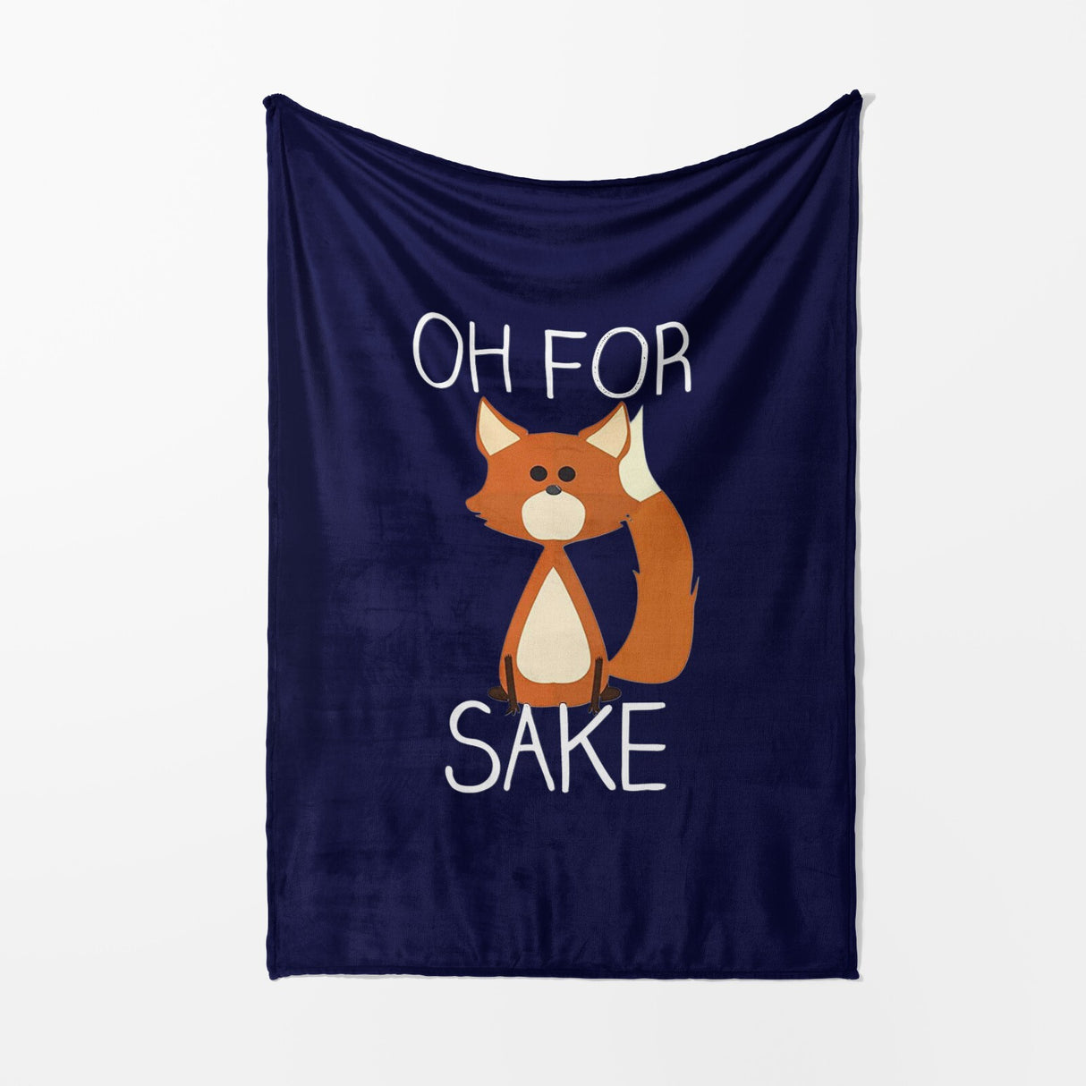 Oh For Fox Sake Saying Phrase Novelty Soft Warm Kids Fleece Blanket Decoration
