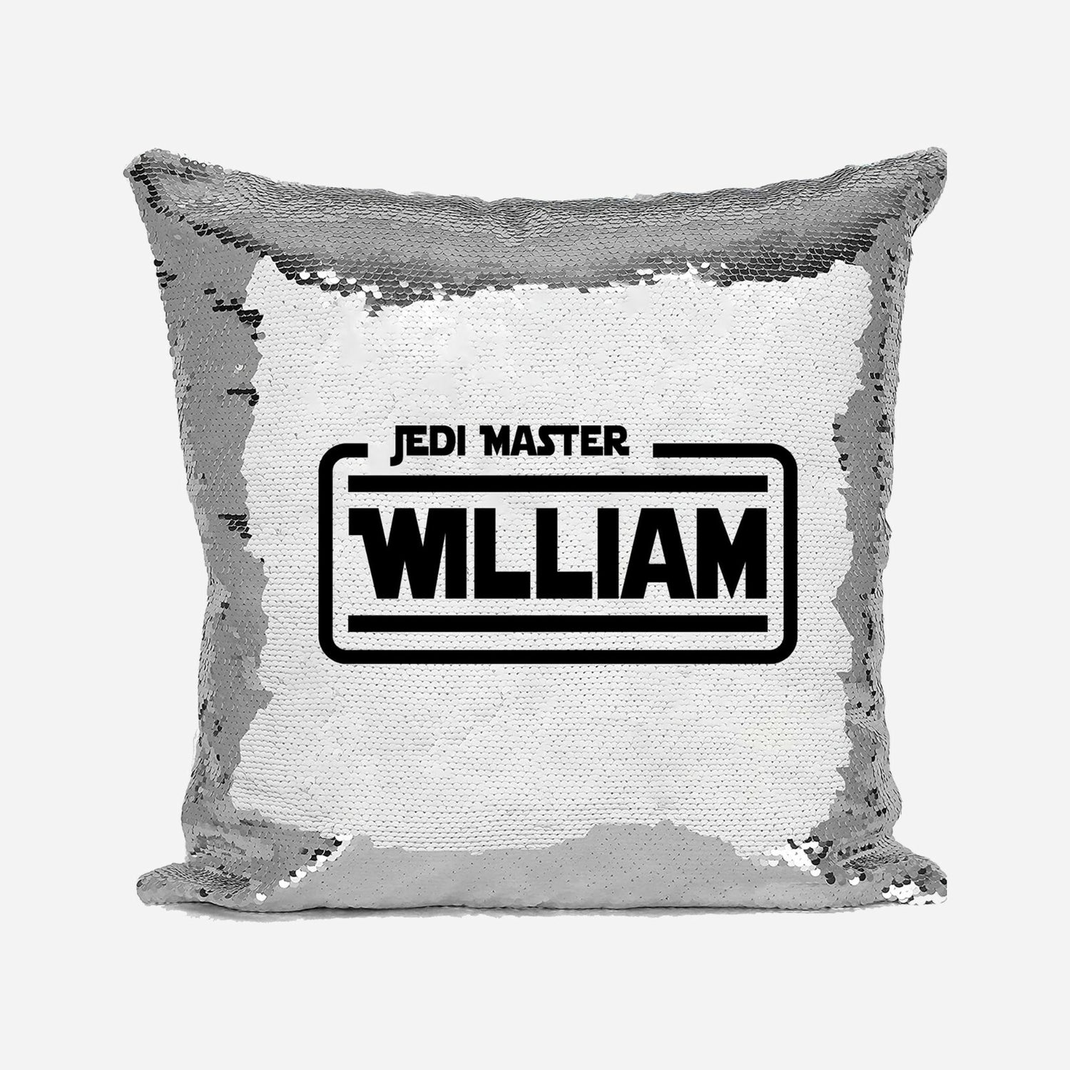 Jedi Star Wars Inspired Personalised Name Sequin Magic Cushion Cover + Pillow