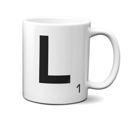 Scrabble Inspired Letter Mug Personalised Gift AZ Letters Gift 11oz Ceramic