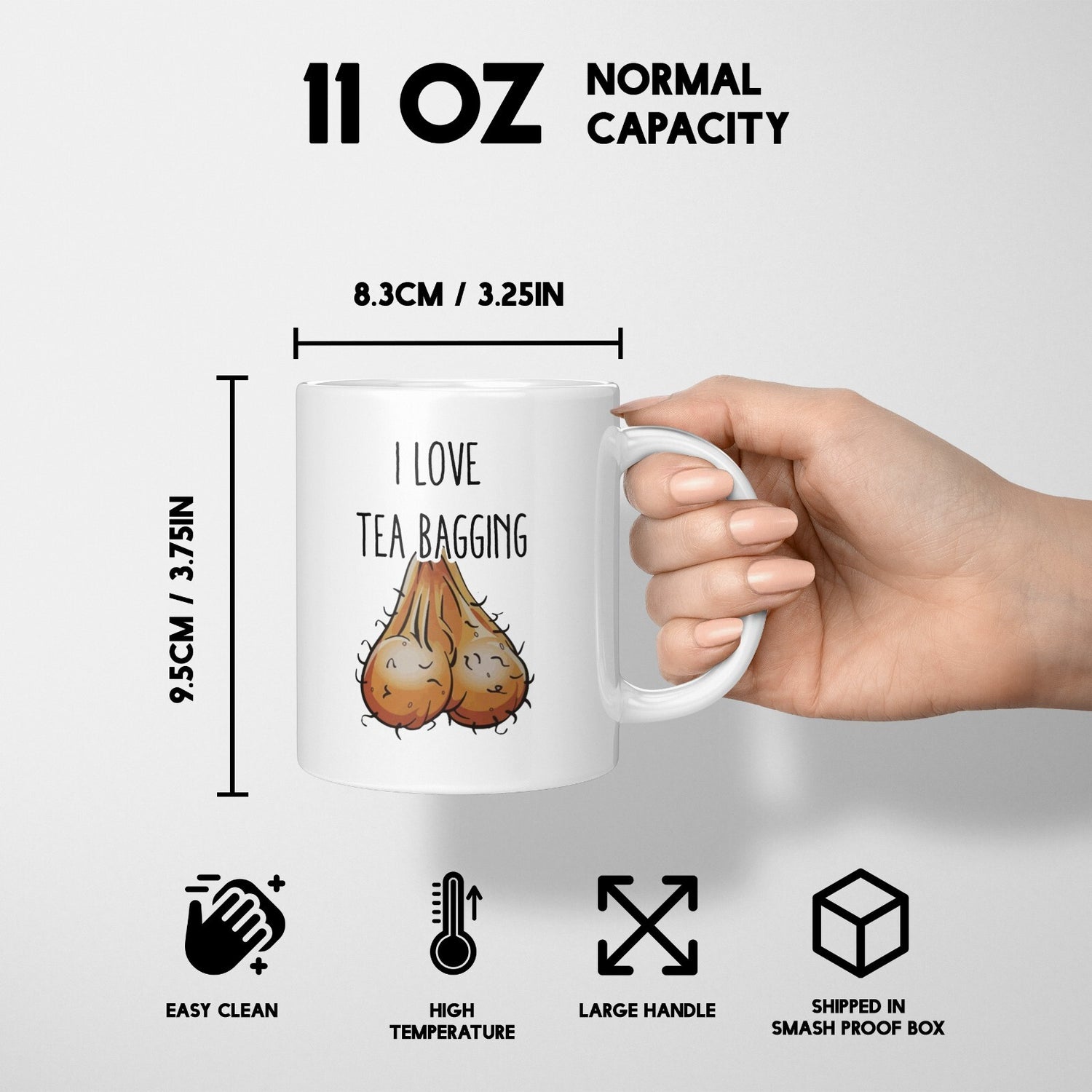 I Love Tea Bagging Rude Funny Cheeky Gift Coffee Tea Mug Coaster Option Him Her