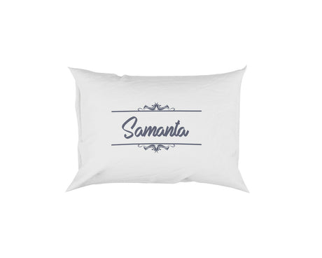 Personalised Name Border Scroll Soft Pillowcase Pillow Case Cover