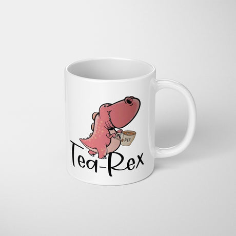 Tea-Rex Dinosaur Novelty Custom Coffee Tea Mug Coaster Set Option Gift Him Her