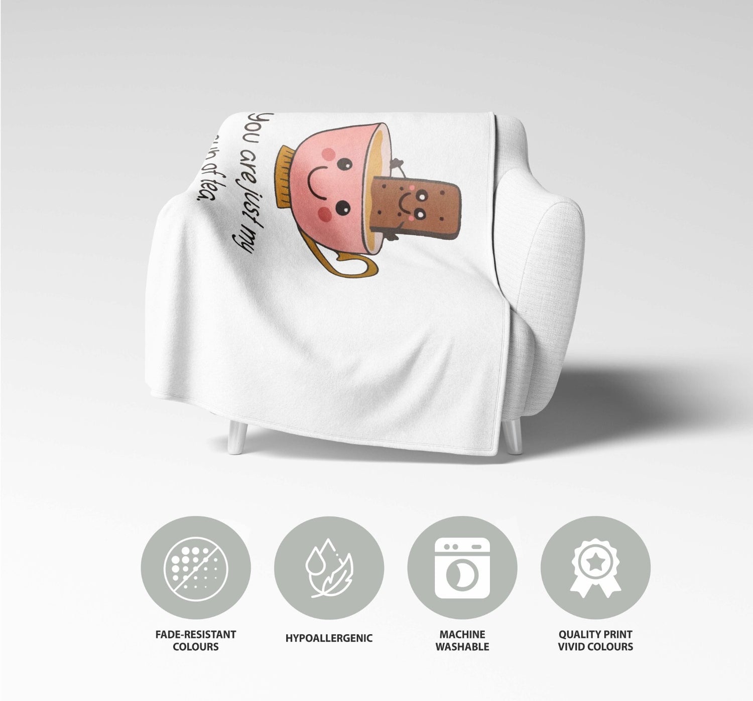 You're My Cup Of Tea Cute Love Valentines Anniversary Fleece Mink Blanket Gift