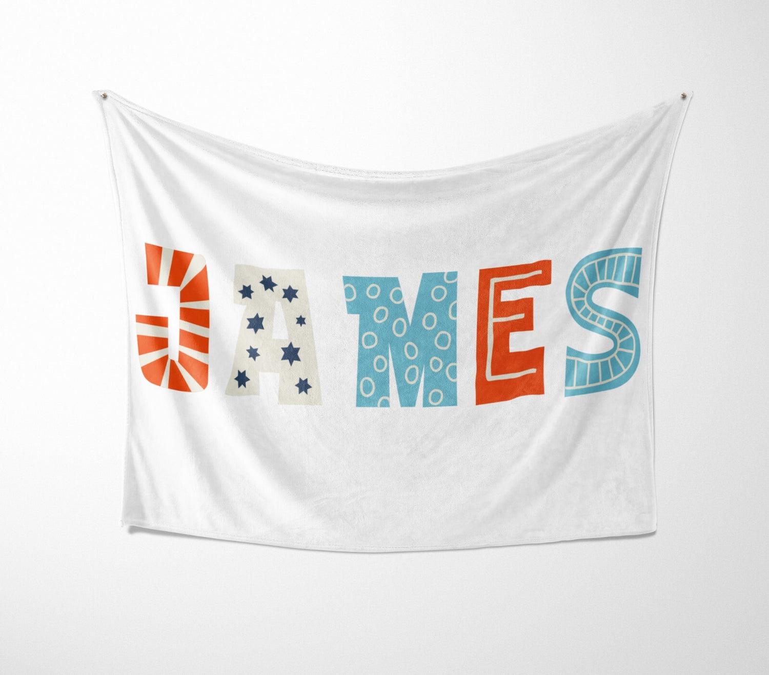 Personalised Name Kids Alphabet Onyx Novelty Soft Fleece Mink Blanket Gift Decor