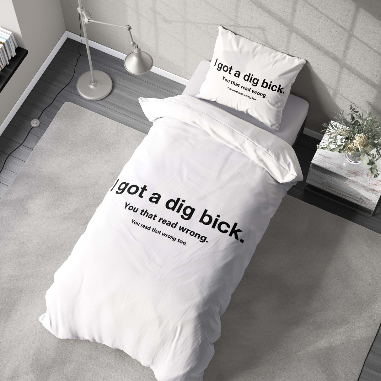 I Got Dig Bick Rude Funny Custom Colour Soft Single Size Novelty Bed Duvet Cover